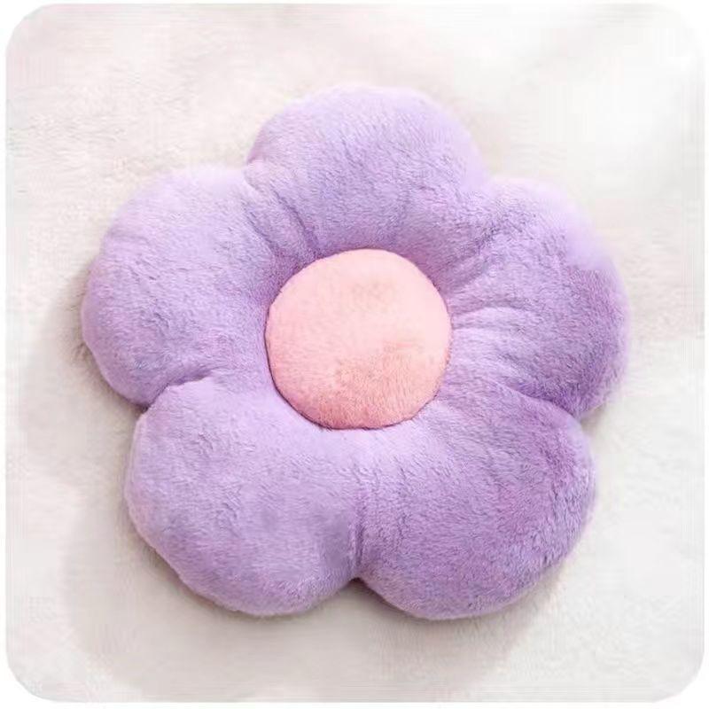 Flower Pillow Cushion Office Sedentary Waist Cushion Living Room Dining Table Chair Plush Cushion Butt Cushion Seat Cushion