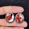 Kingman Red Mohave Copper Turquoise Earring Gemstone Dangle Earrings Handmade Boho Jewelry 925 Sterling Silver Earring Wedding Gifts for Her