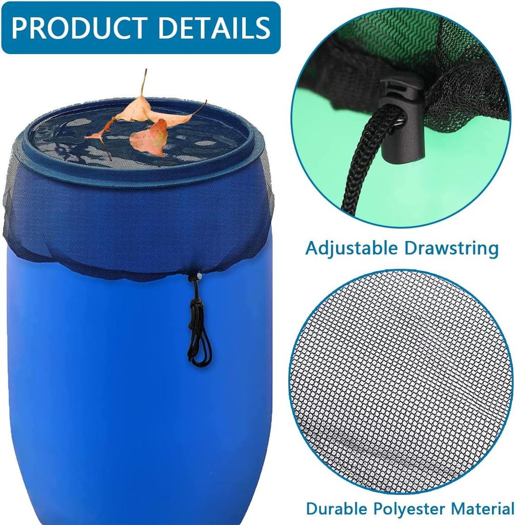Outdoor Mesh Cover Netting for Rain Barrels PE Water Collection Buckets Tank Rain Harvesting Tool Protector For Garden