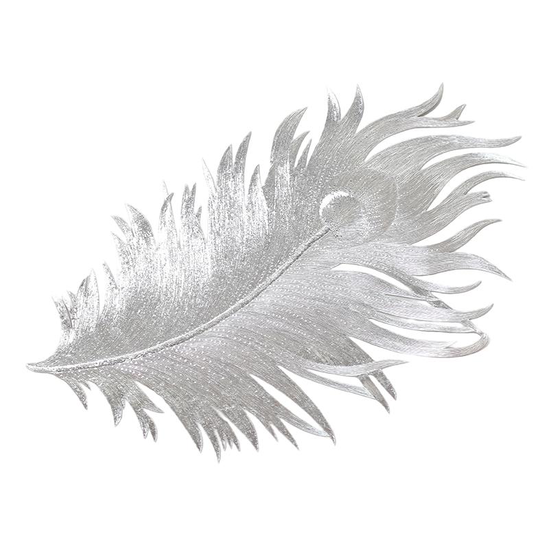 1PC Daily Decoration Light Luxury Table Mats Home Imitation Feather Texture Pattern Retro Insulation Dining Table Mat Hotel