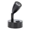 DC10‑30V LED RV Bedside Lamp Aluminum Alloy High Brightness RV Reading Light for Yachet Boat Black