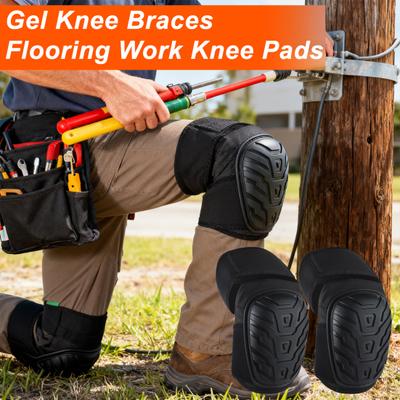 1 para budowlanych nakolanników Heavy Duty gruba pianka regulowany pasek antypoślizgowe profesjonalne do pracy na zewnątrz ogrodnictwa dekarstwa podłóg ochraniacze na kolana
