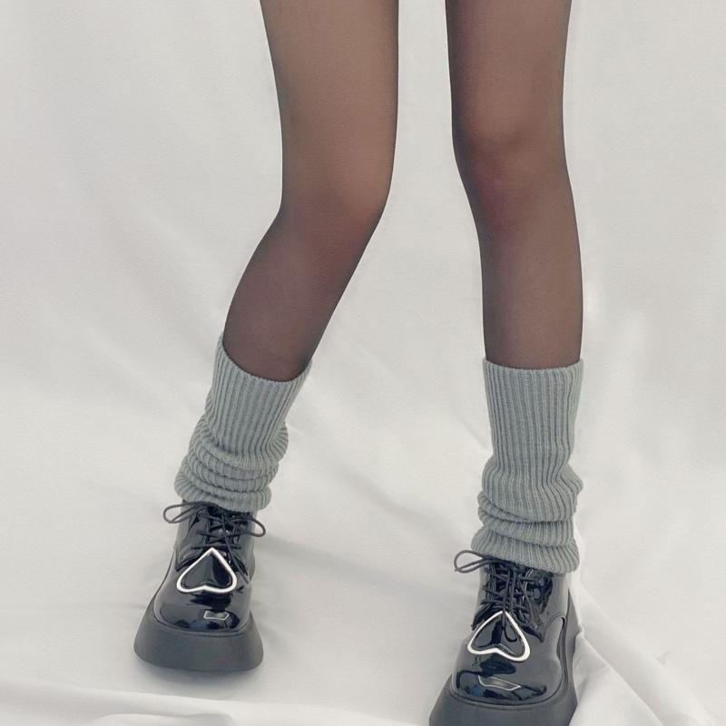 Unisex Knitted Boots Socks Soft Crochet Long Stockings Toeless Leg Warmers for Dance Knee for Protection Foot Cover