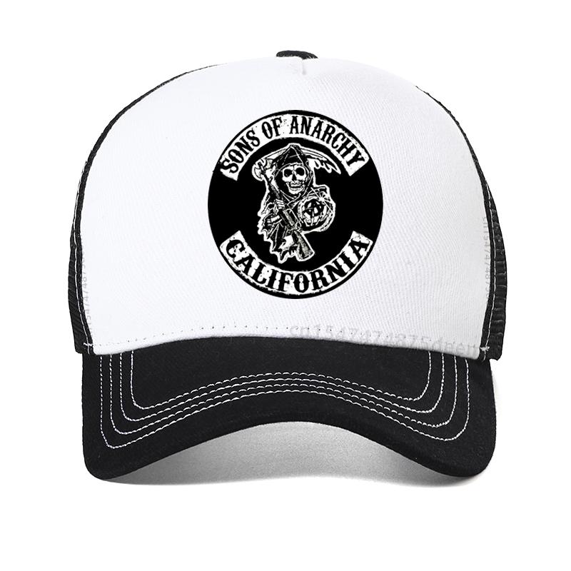 SAMCRO Baseball Cap SOA Sons of Anarchy Skull printing Casual Snapback Hat Fashion High Quality Racing Motorcycle Sport hat