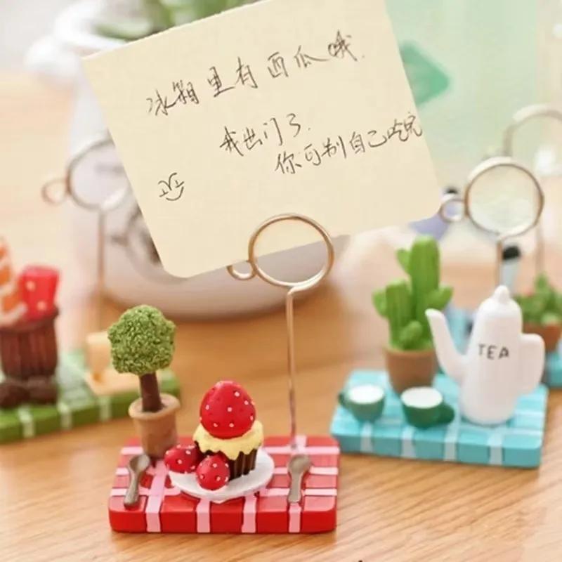 Message Folder Notes Decoration Photo Frame Desktop Clip Sticky Creativity Clip Card Holder Picture Holder Desktop Ornament