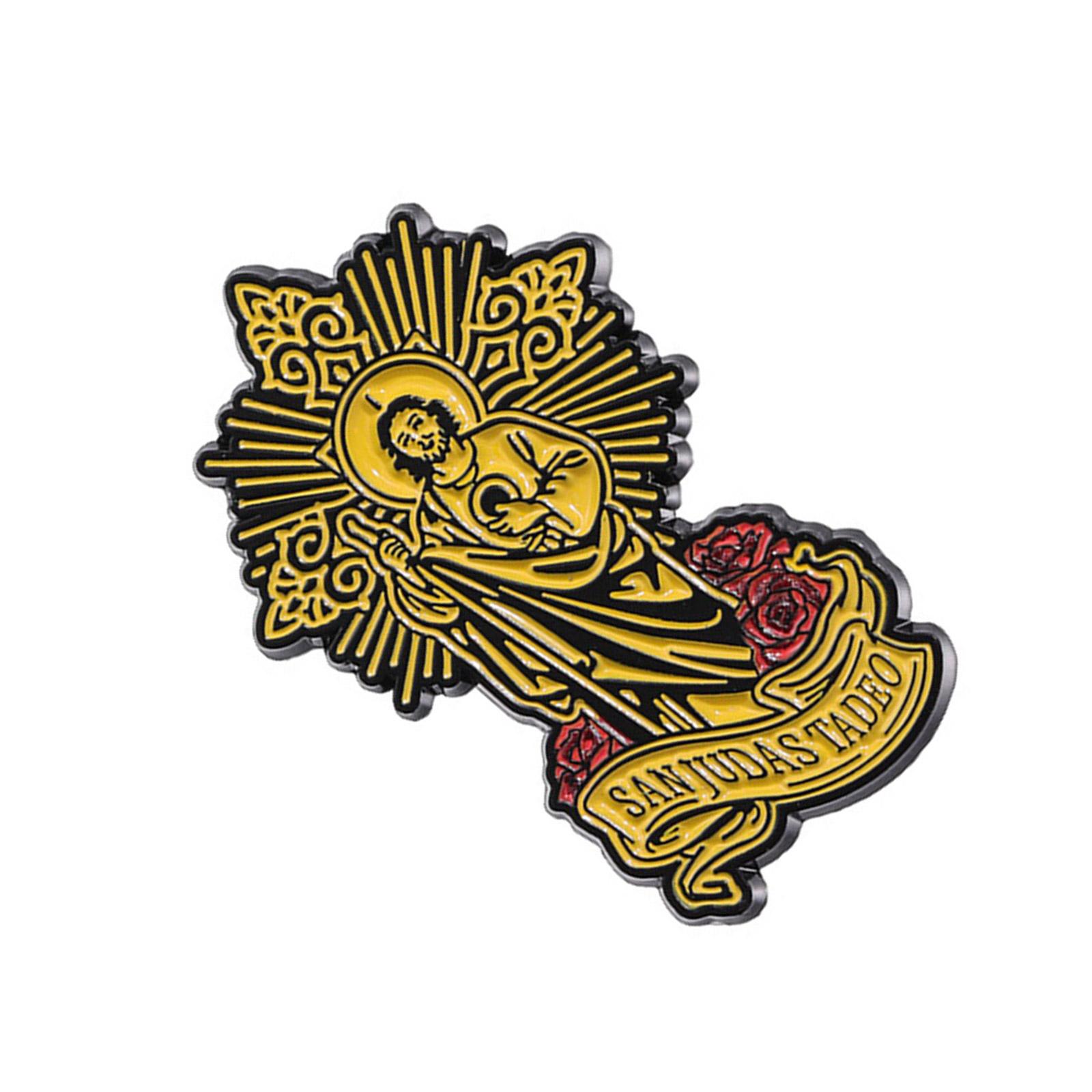 

Елегантна емалева брошка Стильна шпилька ручної роботи Значок на лацкан рюкзака Аксесуар для церковних зборів або повсякденного носіння T4