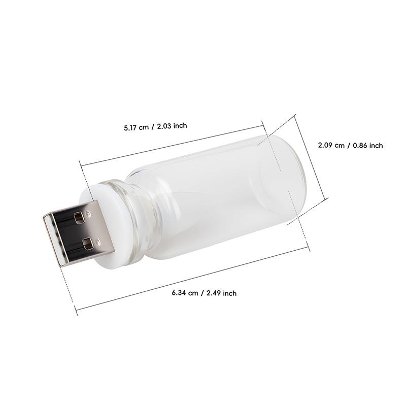 Car Interior USB LED RGB Night Light 5V Candle Style Bulb Retro Design for Camping and Travel