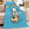 Cute Cartoon B-Bugcat Capoo Blanket Warm And Soft Suitable For Bedroom Living Room Sofa Bed Office Travel Camping