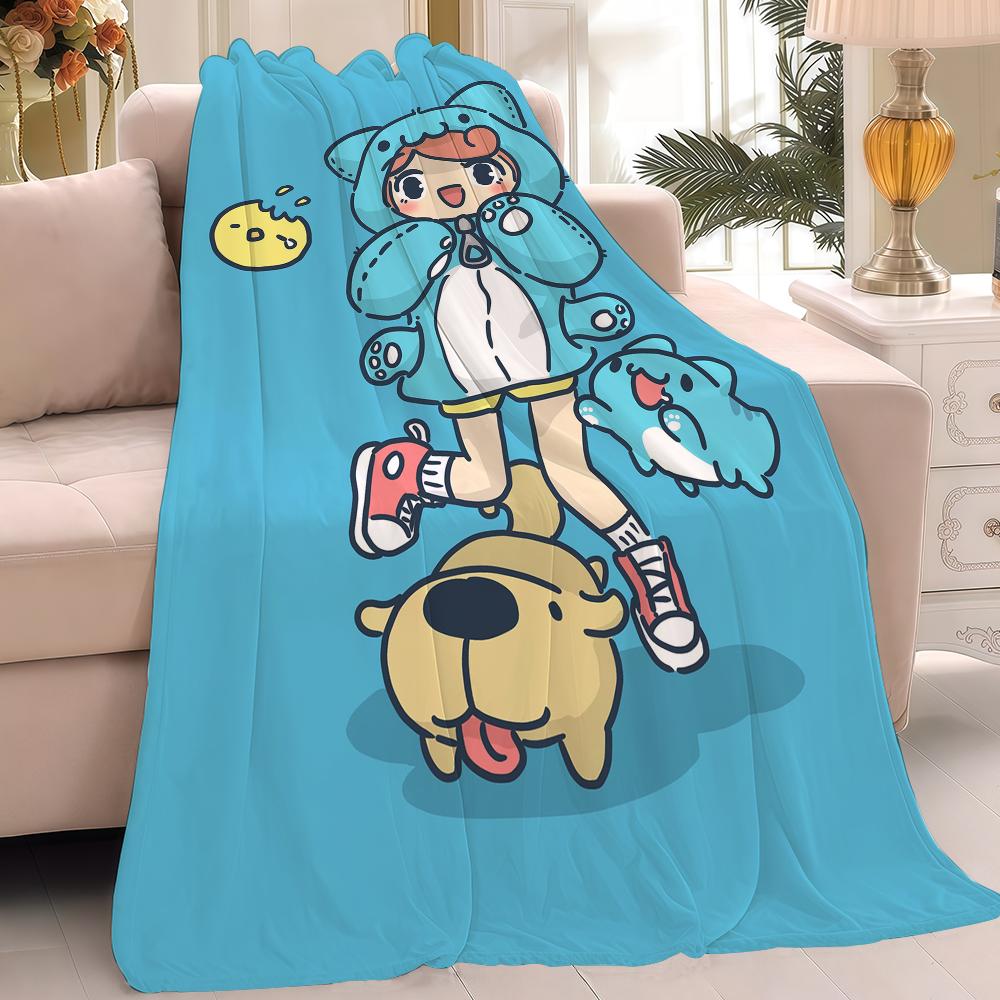 Cute Cartoon B-Bugcat Capoo Blanket Warm And Soft Suitable For Bedroom Living Room Sofa Bed Office Travel Camping