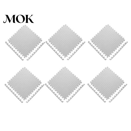 Protective Exercise Mat 6Pcs Gym Floor Mats, EVA Foam Puzzle Interlocking Tiles for Yoga Pilates Training Pad Home Gym, Kids Play Areas, Kitchen