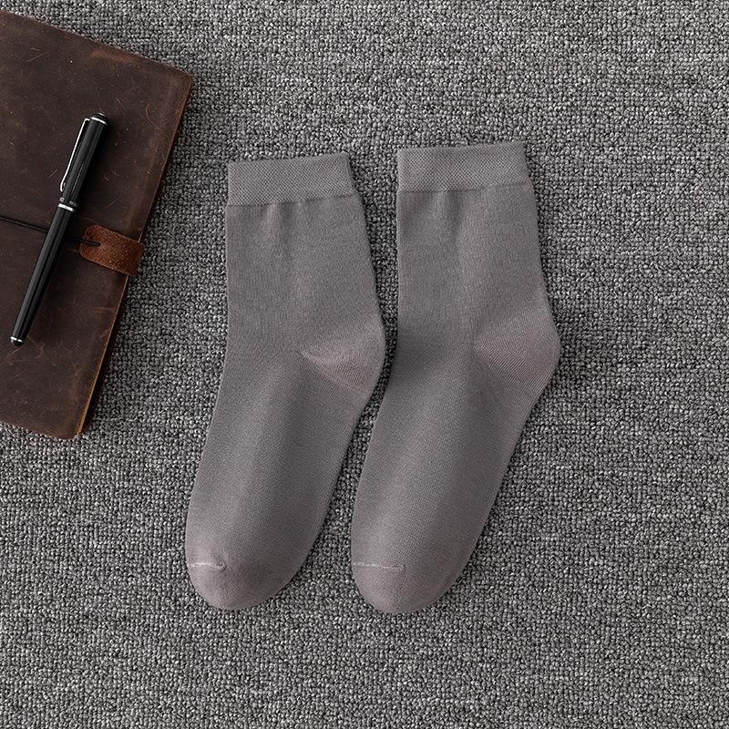Șosete Bărbați Primăvară Bumbac Anti-miros Transpirație Șosete Bărbați Lungime Medie Șosete Sport Culoare Solidă Timp Liber Bărbați Șosete Bumbac Anti-scămoșare