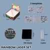 Laser Rainbow Scratch Paper Set with Templetes, Normal/Shinning Black Scratch Memo Pads