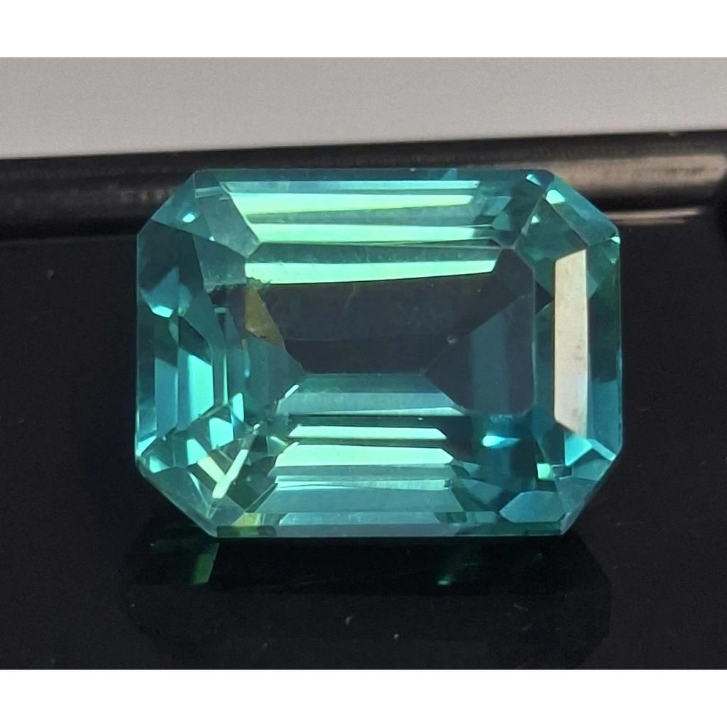 Natural Sapphire Green Parti Emerald Cut 9-11 Ct Stunning Certified Gemstone