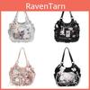 Sweet Lace Bowknot Shoulder Bag For Casual Daily Use With Pu Material