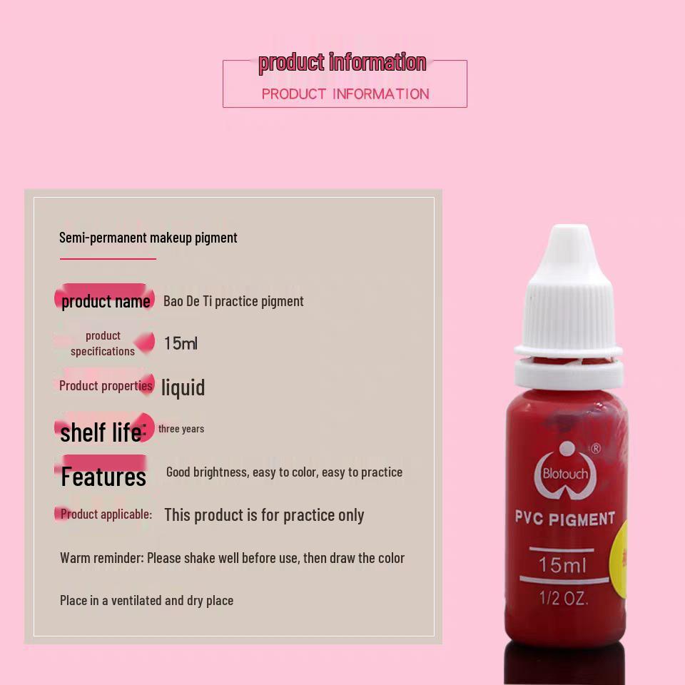 Paul Body USA Permanent Makeup for Beginners - Eyebrow & Lip Pigment Practice Cream