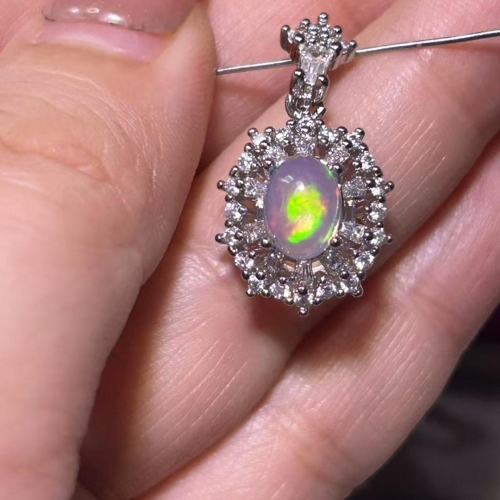 Fairy Exclusive Fashion All-Match Natural Opal Pendant Necklace