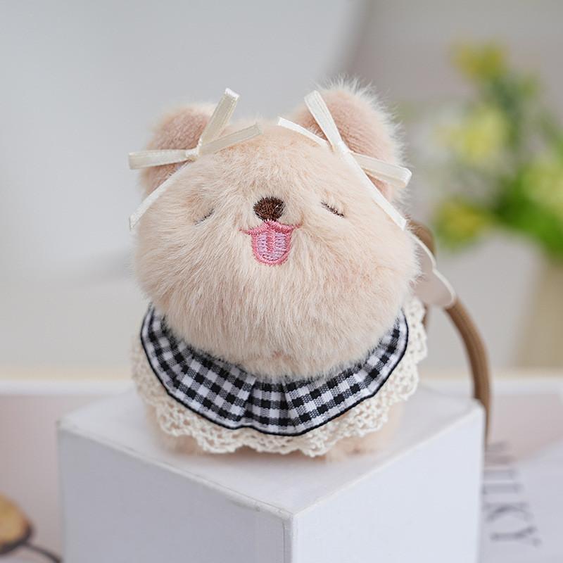 Cute Cat Plush Keychain With Soft Short Pile Fur For Bags And Accessories