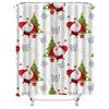 TU Festive Christmas Shower Curtain Waterproof Holiday Decor Reindeer Pattern XMAS Bathroom Set Holiday Gift Cozy Vibes Modern S