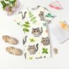 Girls Loose Fit Short Sleeve Dress Lightweight Round Neck Casual Dress with Animal Print Pattern for Kids Summer Wear