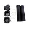 Conector Y cu 3 ieșiri pentru încălzitor diesel 75 mm & 2x Ieșire de aer & 2x Tubă de aer cald Negru & Set 4x Coliere Pentru Mașină Camion VAN Camper
