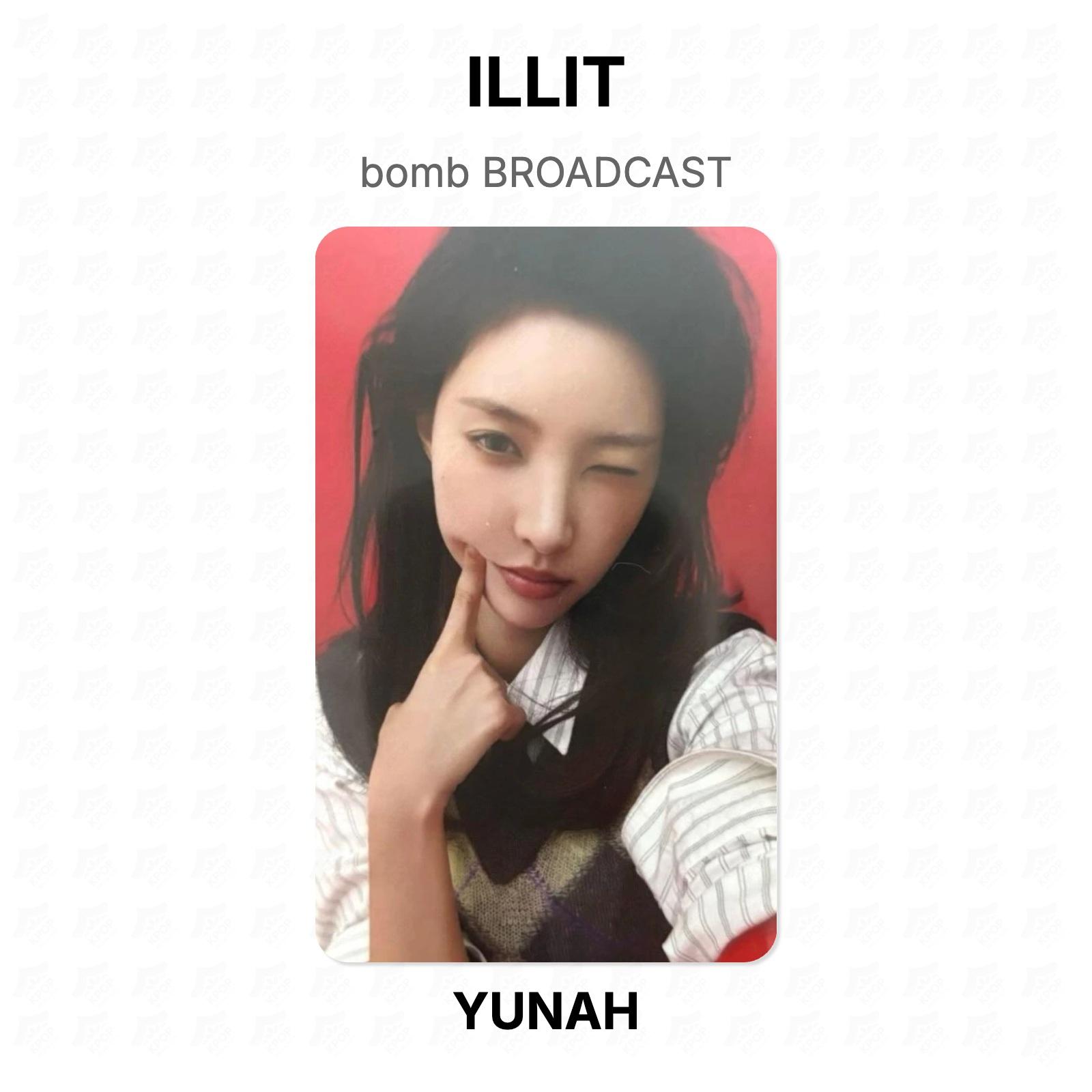 ILLIT bomb BROADCAST Official Photocard YUNAH