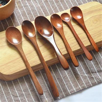 Retro For Soup Cooking Tea Coffee Teaspoon Tableware Stirring Spoon Coffee Spoon Fork Wooden Spoon