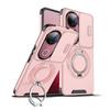KEYSION 360° Rotating Ring Stand Phone Case for VIVO V50 5G Slide Camera Protection Magnetic Shockproof Back Cover for VIVO V50