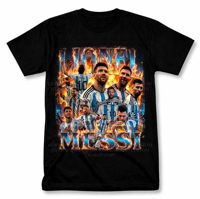 Lionel Messi Argentina Graphic T Shirt Vintage Style Soccer Fan Tee