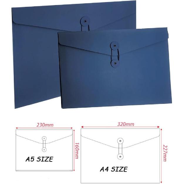 10pcs A4 Kraft Paper Envelopes Portfolio Foolscap File Folders Document Folder with String Fastener Closure Wallet Pockets File Bags Storage Pouch