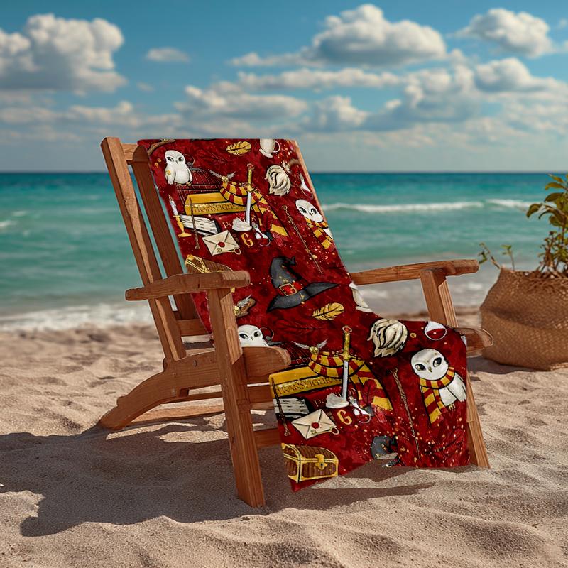 Ultra-Soft Beach Towel with Harry Potter Theme,Ideal for Pool - Camping, Diving - Perfect Travel Essential, Vibrant Beach Towel.