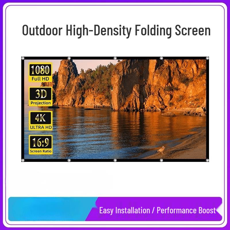 Foldable High-Density Polyester Projector Screen