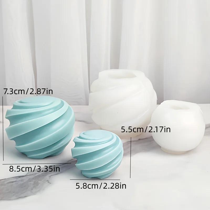 Forma silikonowa DIY na świecę cylindryczną w paski, forma silikonowa na świecę w kształcie geometrycznym, forma silikonowa na świecę w kształcie kwiatu, forma silikonowa akrylowa sferyczna w kształcie muszli