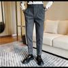 Suit Pants Men Autumn Winter Thick Business Mens Dress Pants Korean Slim Fit Woolen Formal Trousers