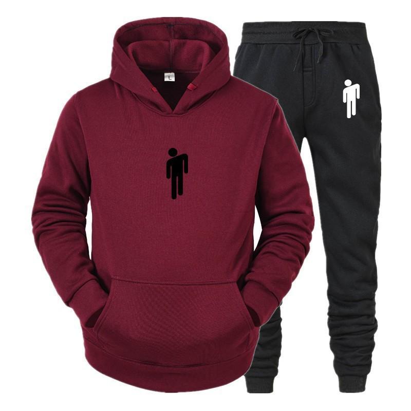 Hot Search Men's Women's Loose Hoodie Set Printed Couple Fashion