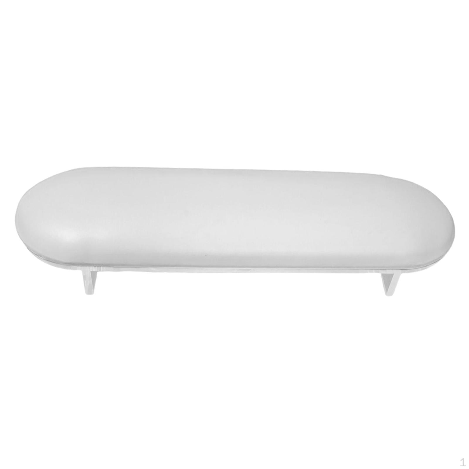 

Nail Arm Rest Cushion PU Leather Soft Holder Acrylic Foot Stand, Non Slip Accessories Manicure Hand White