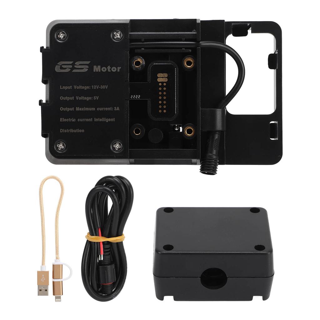 Motorcycle Phone Holder Navigation Bracket Wire Charging Fit for R1200GS LC Adventure 2014?2017