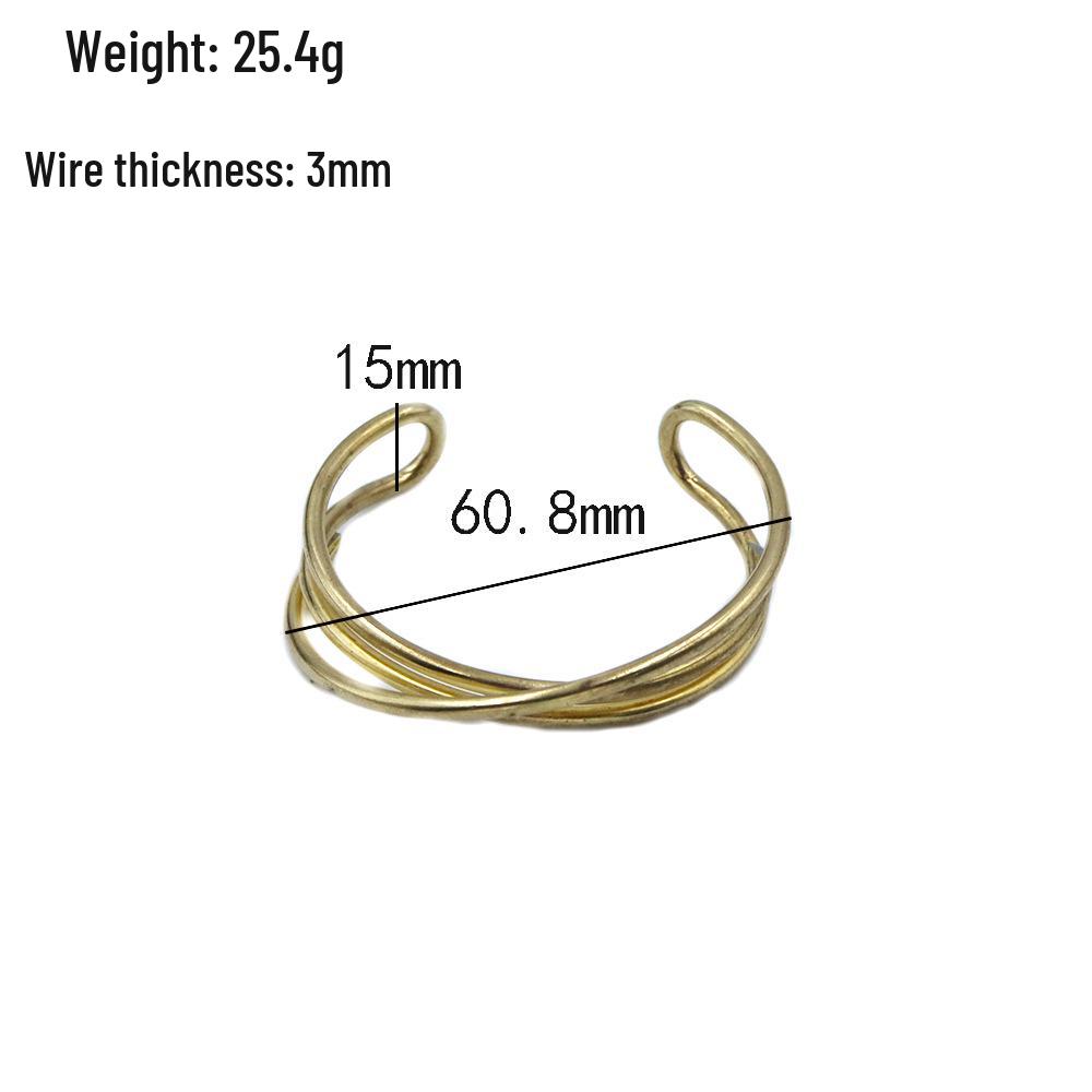 Multi-Layer Open Bangle: Minimalist European and American Style Metal Line Bracelet