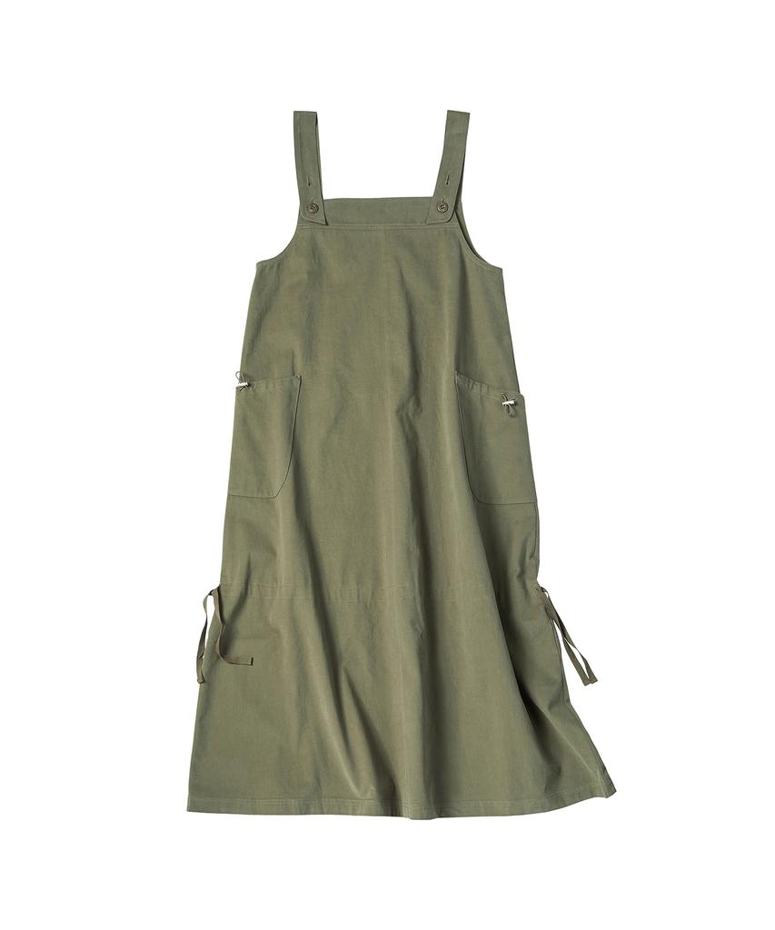 Comoni Nose W Como Overall Dress [Khaki]