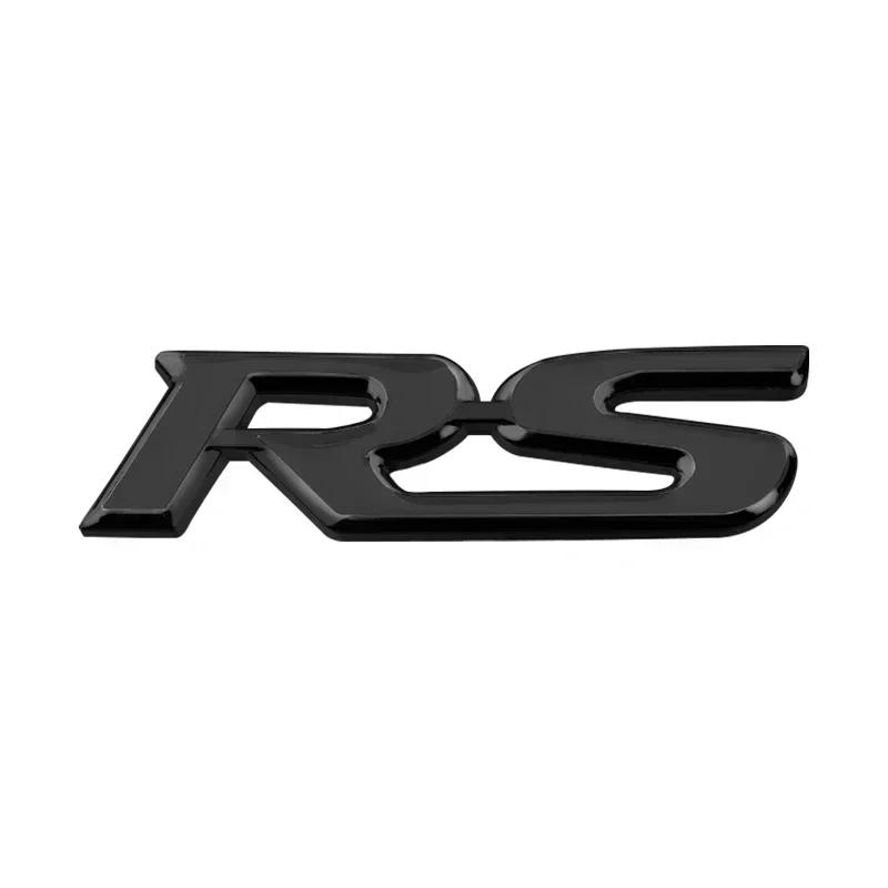 1pcs 3D Metal Car Letters Sticker RS Logo Sport Emblem Badge Auto Accessories