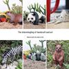 Wildlife Simulation Model: Tiger, Lion, Panda, Elephant, Rhinoceros, Kangaroo, Leopard, Horse, Sheep Toy Set