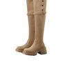 Over-knee Boots Women's Thick-soled Heightened Merad Long Boots Thick-soled Large-tube Circumference Widened Fat Mm Large-size Western Boots