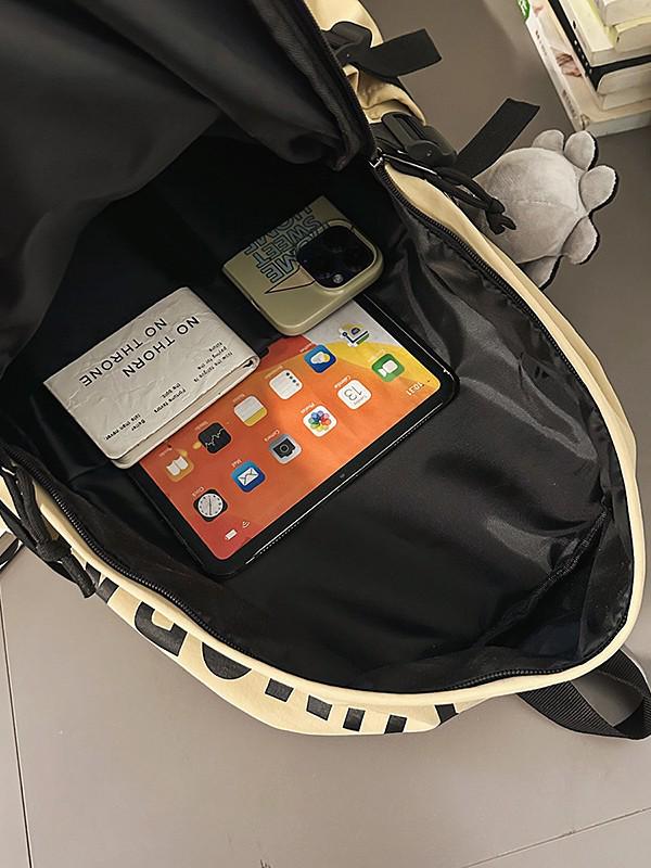 Unisex Korean Style Nylon Backpack: Large Capacity, Lightweight, Ideal for Students & Laptop Use