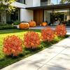 Realistic Artificial Eucalyptus Pumpkin Stakes Weatherproof Autumn Garden Stakes Outdoor
