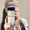 Korean Cute Happy Pattern Phone Case For Samsung Galaxy Z Flip 6 5 3 4 Transparent Hard Folding Fundas Shockproof