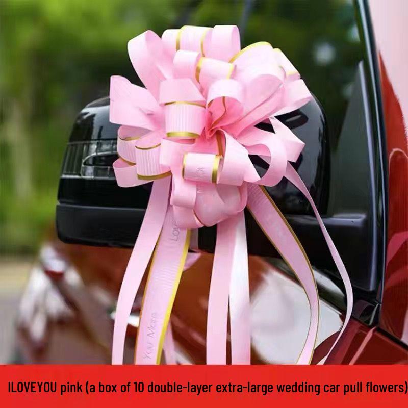 Large Wedding Car Ribbon Decoration Set for Ceremony and Wedding Room