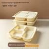 SIVIR Disposable 3-Compartment Corn Starch Lunch Boxes with Lids
