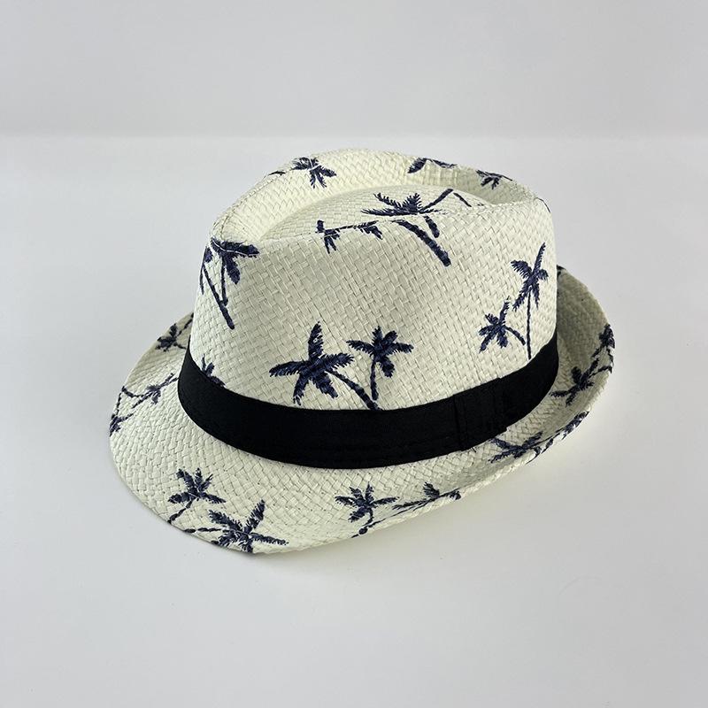 Kinder-Fedora für Frühling & Sommer: Strohhut für Jungen & Mädchen, Sonnenschutz, Reise- & Strandbekleidung, Britischer Stil.