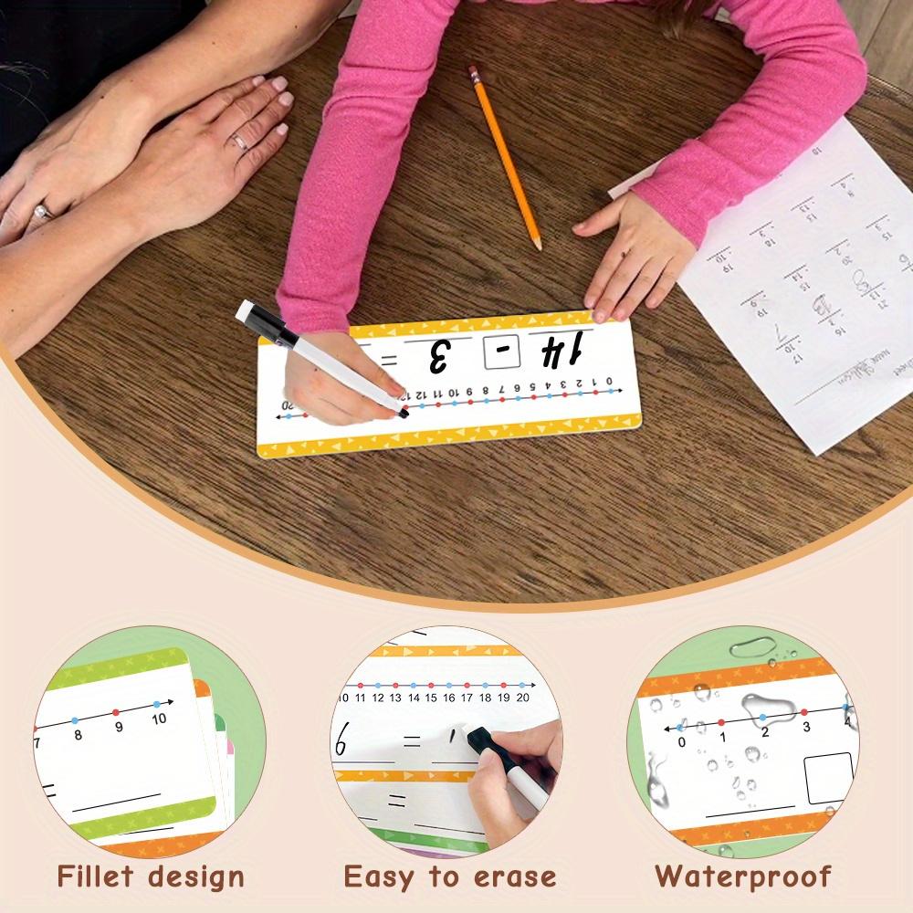 16pcs 0-20 Dry Erase Number Line Cards Addition & Subtraction Game Number Chart Math Manipulative Game Educational Learning Game