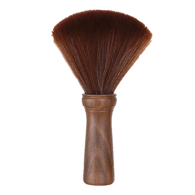 Portable Wooden Barber Brush With Soft Bristles Compact Design For Travel Professional Haircut Aftercares Essential