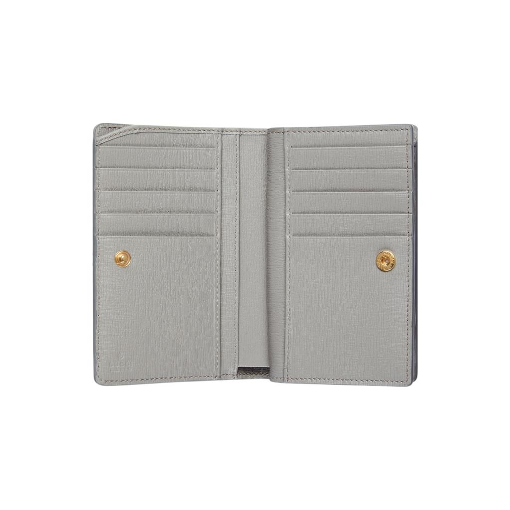 Gucci Letter Logo Zipper Leather Wallet Women Wallet Light-Gray 772640-0OP0N-1440